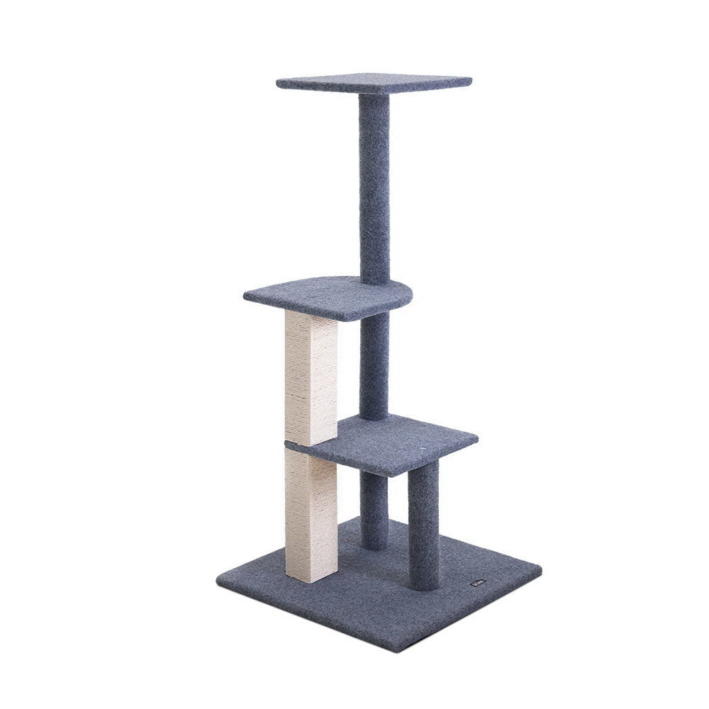 i.Pet Cat Tree 124cm Trees Scratching Post Scratcher Tower Condo House Furniture Wood Steps