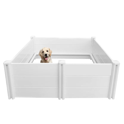 Dog Whelping Box 1.15m x 1.15m x 0.48m - Puppy Birthing PVC Pen