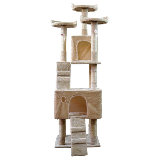 Furtastic 170cm Cat Tree Scratching Post - Beige