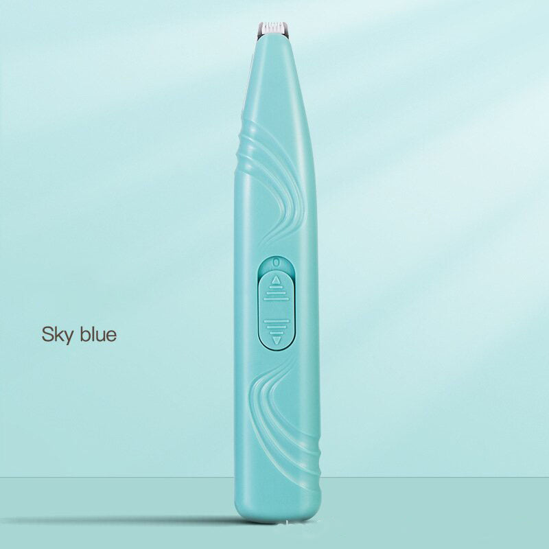 Portable Pet Hair Trimmer in Sky Blue with Precision Blade and Ergonomic Design