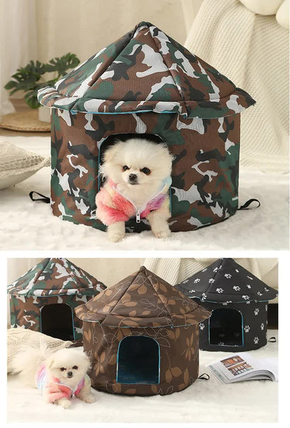 Outdoor Waterproof Cat House - Insulated, Weatherproof, Warm Shelter for Cats, Ideal for Winter Protection,Size: M 40*41cm