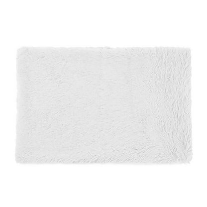 Fluffy Pet Blankets-Soft Faux Fur, Anti-Anxiety Cozy Throws for Cats and Dogs, M 80*55cm White