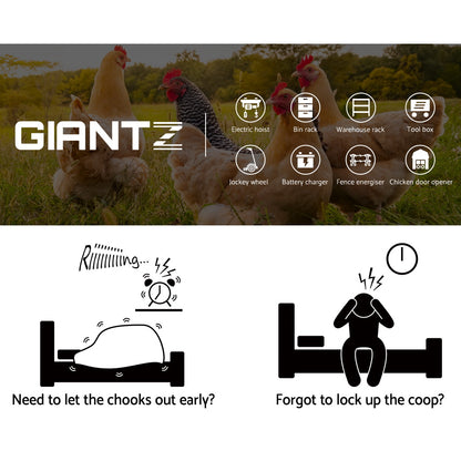 Giantz Automatic Chicken Coop Door Opener Cage Closer