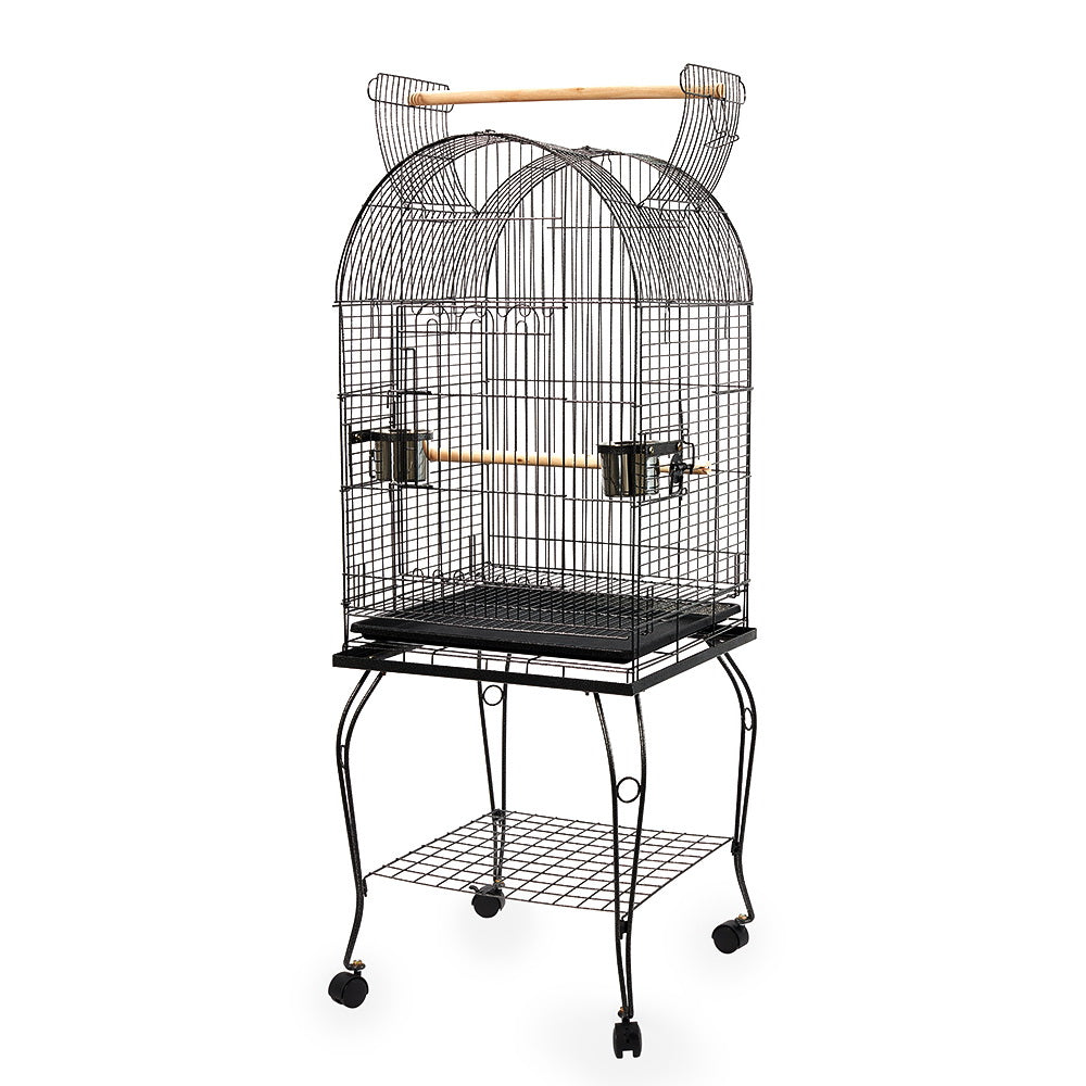 i.Pet Large Bird Cage with Perch - Black