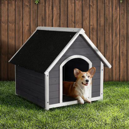 i.Pet Dog Kennel House Wooden Outdoor Indoor Puppy Pet House Weatherproof Large