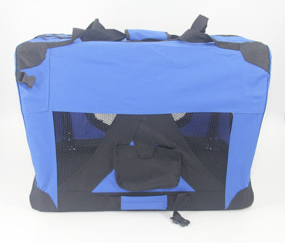 XXXL Portable Foldable Pet Dog Cat Puppy Soft Crate-Blue